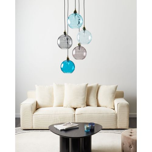 Lampe Suspension Pabellon Verre Bleu