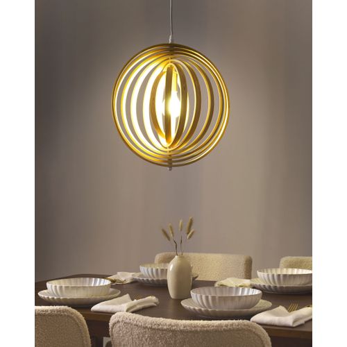 Lampe Suspension Murrell Bois De Peuplier Marron Clair
