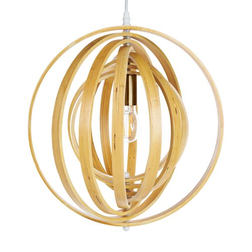 Lampe Suspension Murrell Bois De Peuplier Marron Clair