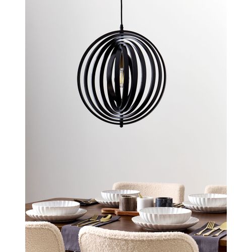 Lampe Suspension Murrell Bois De Peuplier Noir