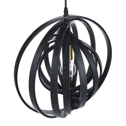 Lampe Suspension Murrell Bois De Peuplier Noir