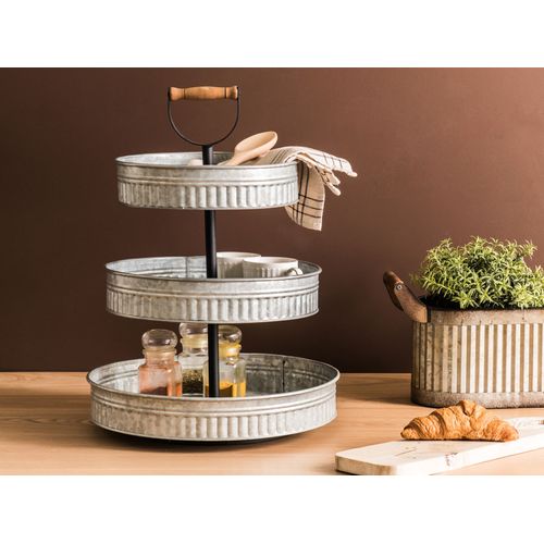 Support à Gâteaux à 3 Niveaux Kouign Argenté