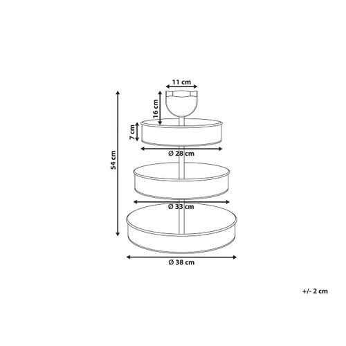 Support à Gâteaux à 3 Niveaux Kouign Argenté
