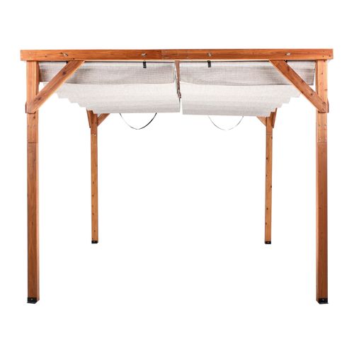 Tonnelle De Jardin Villarosa Bois De Sapin 320 Cm 380 Cm Marron/beige