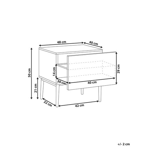 Table De Chevet Blythe Frêne Naturel
