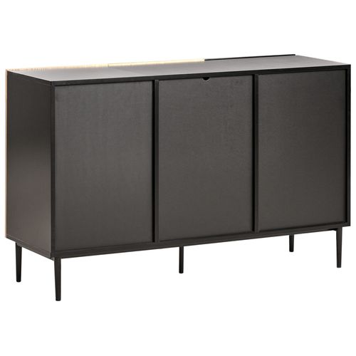 Commode 3 Portes Blythe Frêne Naturel Noir