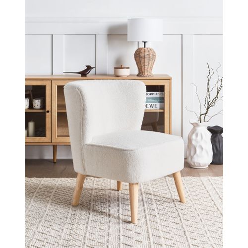 Fauteuil Alven Bouclé Blanc Cassé