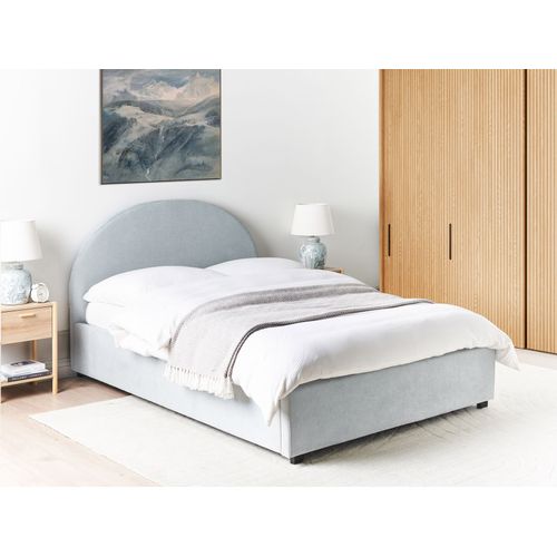 Lit Ottoman Tissu Vaucluse 140 X 200 Cm Bleu Clair