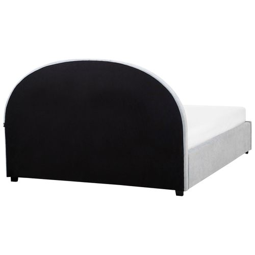 Lit Ottoman Tissu Vaucluse 160 X 200 Cm Bleu Clair
