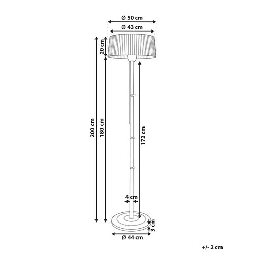 Chauffage De Terrasse Infrarouge Autoportant Varazze 1500 W Gris