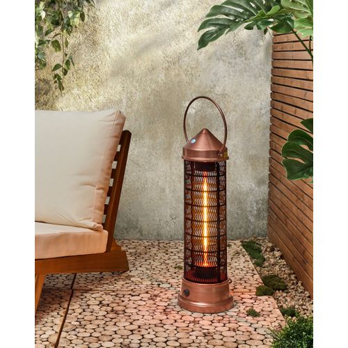 Chauffage De Terrasse Infrarouge Autoportant Llaima 1800 W Cuivré
