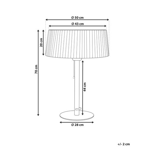 Chauffage De Terrasse Infrarouge Autoportant Olleria 1500 W Gris