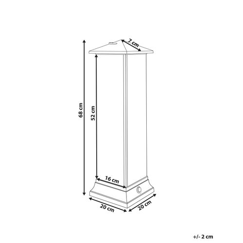 Chauffage De Terrasse Infrarouge Autoportant Tunupa 1500 W Noir