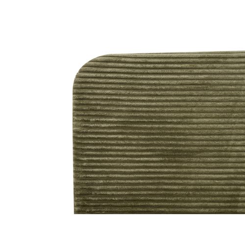 Lit Avec Sommier Velours Côtelé Flayat 140 X 200 Cm Vert