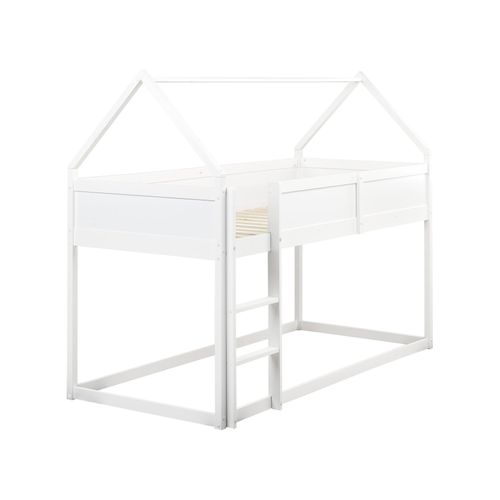 Lit à Mit-hauteur Maison Bois De Pin Dienne 90 X 200 Cm Blanc