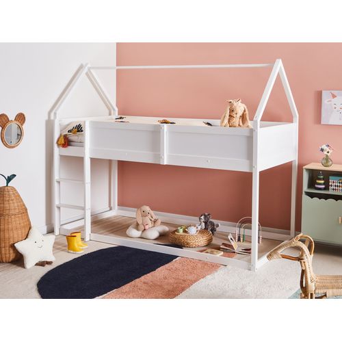 Lit à Mit-hauteur Maison Bois De Pin Dienne 90 X 200 Cm Blanc