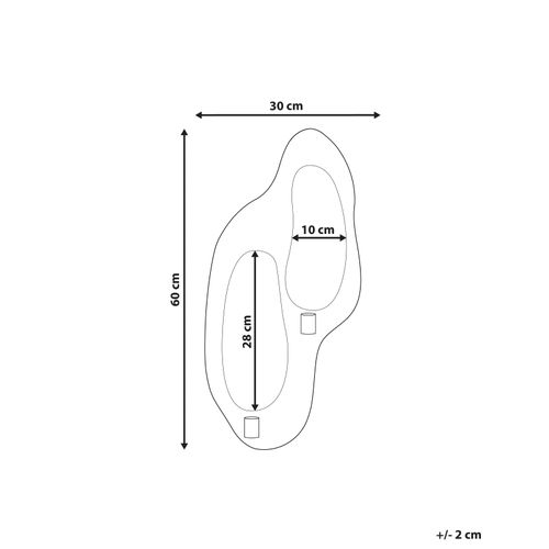 Bougeoir Mural Peniche Métal 60 Cm Argenté