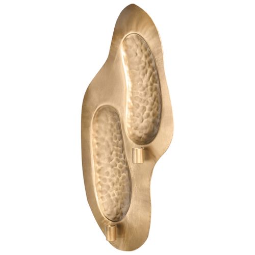 Bougeoir Mural Peniche Métal 60 Cm Doré