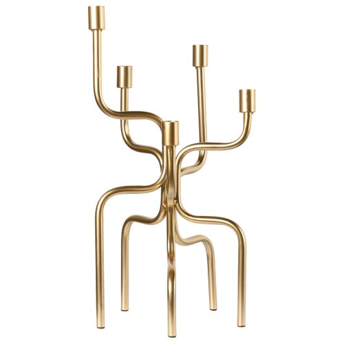 Bougeoir Porrtela Métal 50 Cm Doré