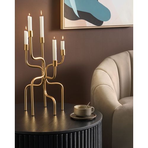 Bougeoir Porrtela Métal 50 Cm Doré