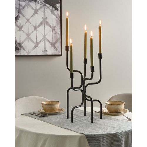 Bougeoir Porrtela Métal 50 Cm Noir