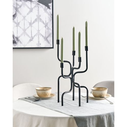 Bougeoir Porrtela Métal 50 Cm Noir