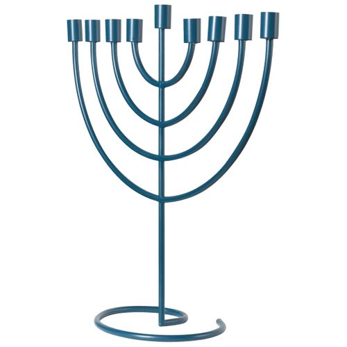 Bougeoir Amora Métal 50 Cm Bleu