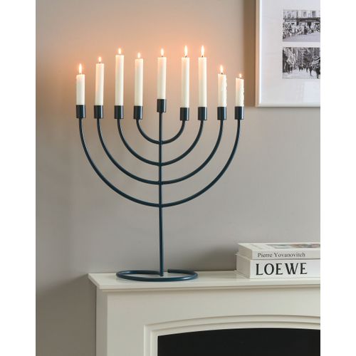 Bougeoir Amora Métal 50 Cm Bleu