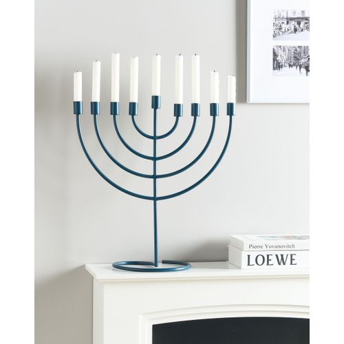 Bougeoir Amora Métal 50 Cm Bleu