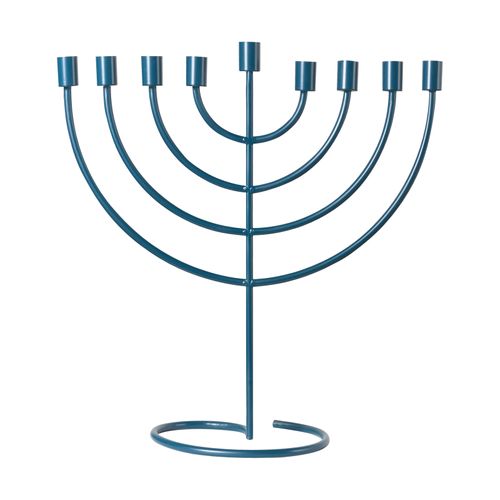 Bougeoir Amora Métal 50 Cm Bleu