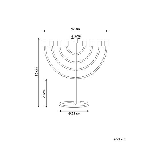 Bougeoir Amora Métal 50 Cm Bleu