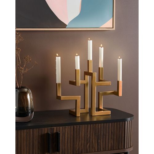 Bougeoir Raposo Métal 30 Cm Doré