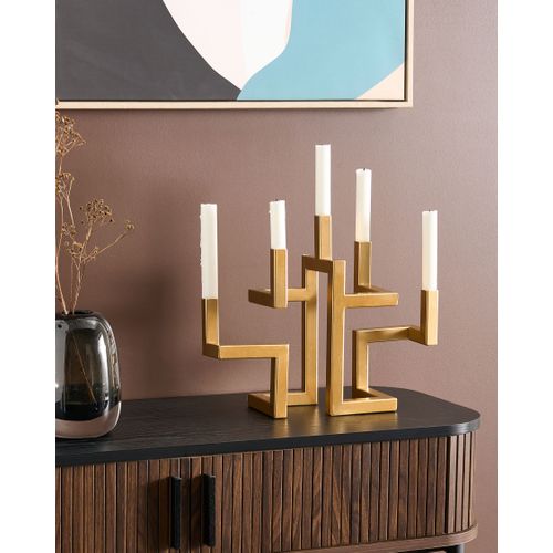 Bougeoir Raposo Métal 30 Cm Doré