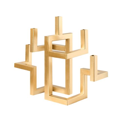 Bougeoir Raposo Métal 30 Cm Doré