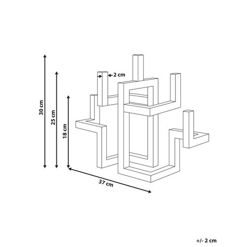 Bougeoir Raposo Métal 30 Cm Doré
