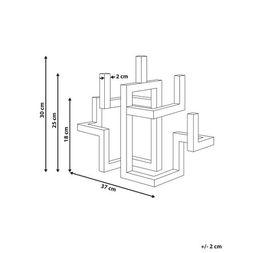 Bougeoir Raposo Métal 30 Cm Doré