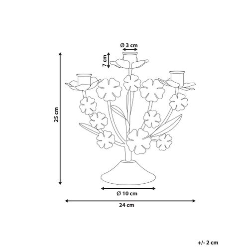 Bougeoir Ramada Métal 25 Cm Doré