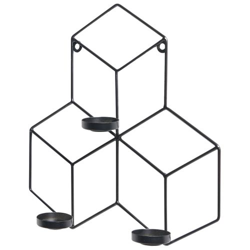 Bougeoir Mural Tarouca Métal 31 Cm Noir