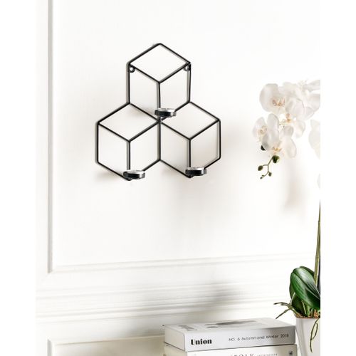 Bougeoir Mural Tarouca Métal 31 Cm Noir