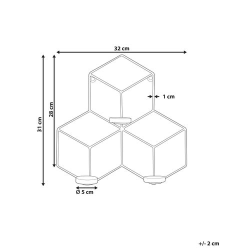Bougeoir Mural Tarouca Métal 31 Cm Noir