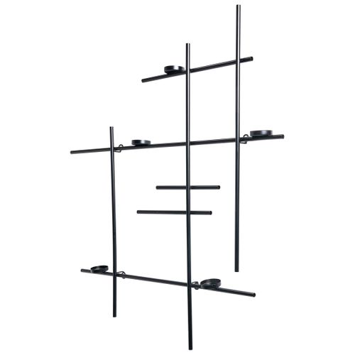 Bougeoir Mural Porto 74 Cm Noir