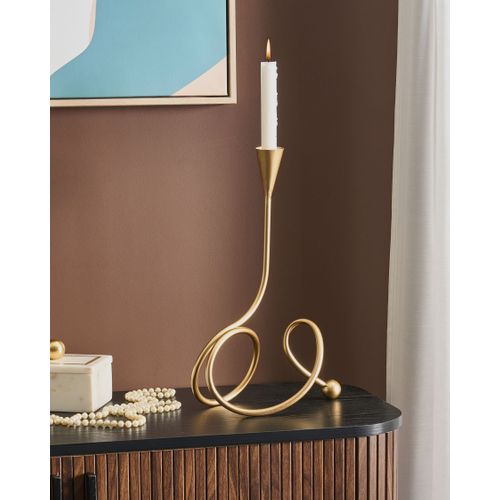 Bougeoir Arouca Métal 40 Cm Doré