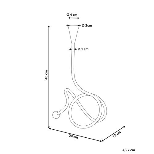 Bougeoir Arouca Métal 40 Cm Doré