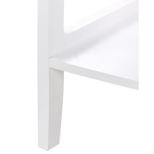 Buffet Avec Vitrine En Verre Avec Étagère Inlet 80 Cm Blanc