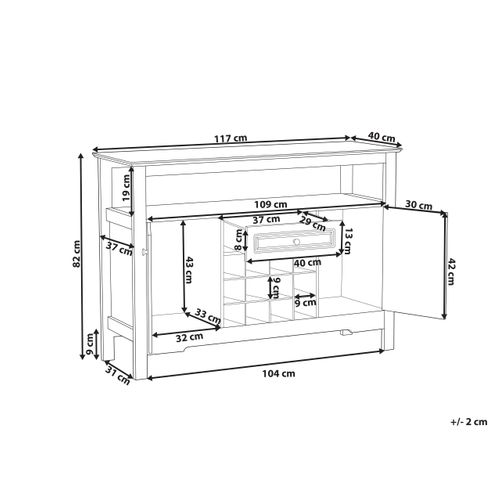 Armoire à Vin Timboon Noir