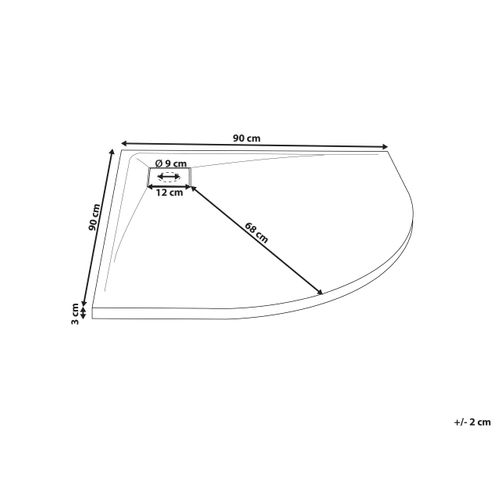 Bac De Douche Paron 90 X 90 X 3 Cm Gris