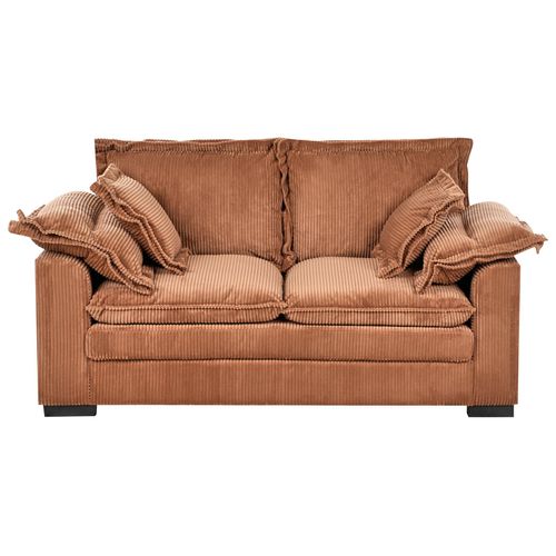 Canapé 2 Places Tirro Velours Côtelé Marron