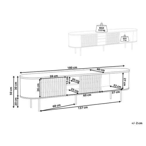 Meuble TV Taroon Marron Foncé