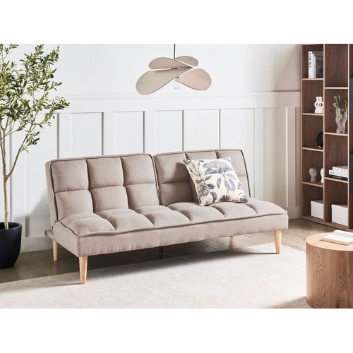 Canapé-lit 3 Places Siljan Tissu Marron Clair