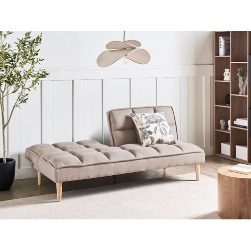 Canapé-lit 3 Places Siljan Tissu Marron Clair